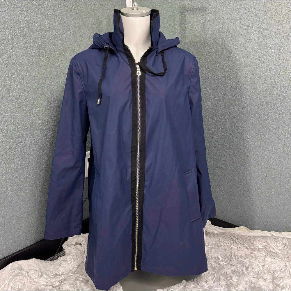 NWT Kate Spade New York Aline Raincoat Hooded Jacket Size 4 Water Resistant